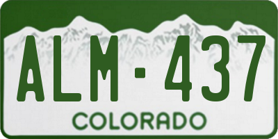 CO license plate ALM437