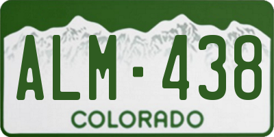 CO license plate ALM438