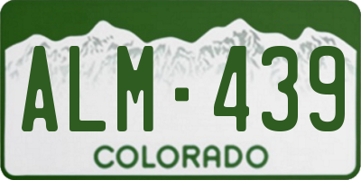 CO license plate ALM439