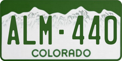 CO license plate ALM440