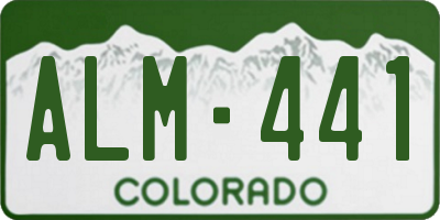CO license plate ALM441
