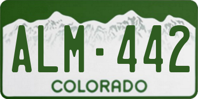 CO license plate ALM442