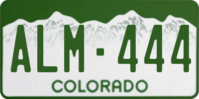CO license plate ALM444