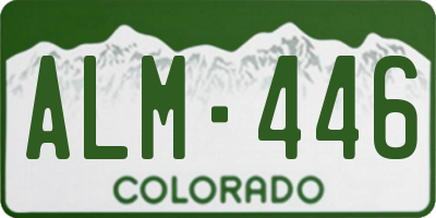 CO license plate ALM446