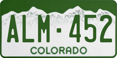 CO license plate ALM452