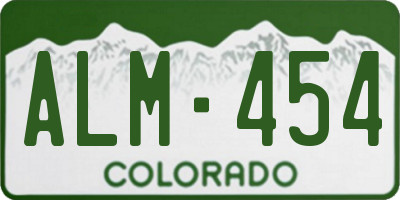 CO license plate ALM454