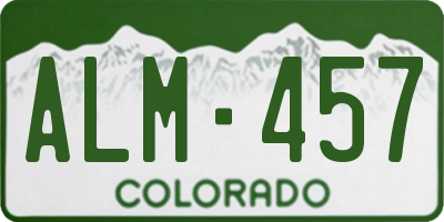 CO license plate ALM457