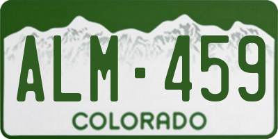 CO license plate ALM459