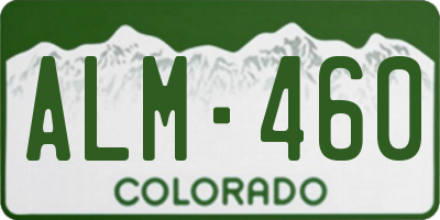 CO license plate ALM460