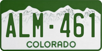 CO license plate ALM461