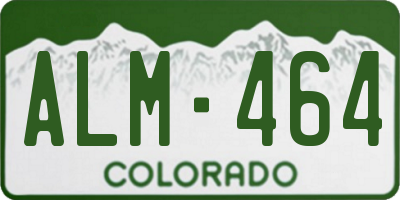 CO license plate ALM464
