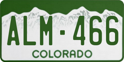 CO license plate ALM466