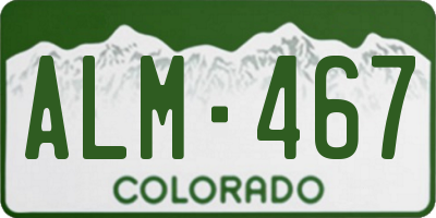 CO license plate ALM467