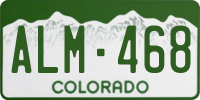 CO license plate ALM468
