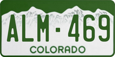 CO license plate ALM469