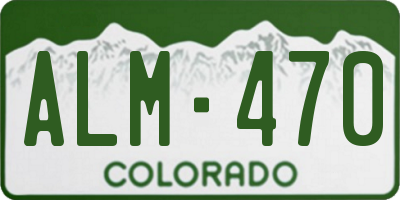 CO license plate ALM470