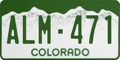 CO license plate ALM471