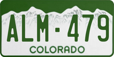CO license plate ALM479