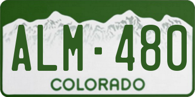 CO license plate ALM480
