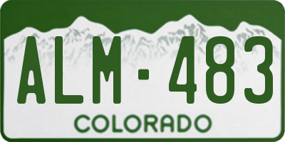 CO license plate ALM483