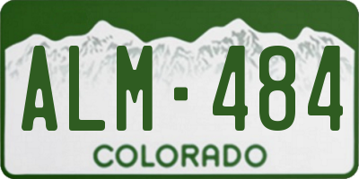 CO license plate ALM484