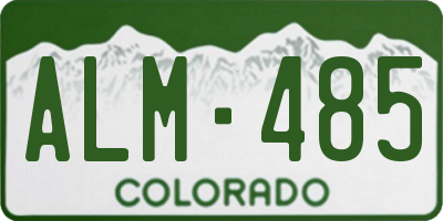 CO license plate ALM485