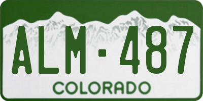 CO license plate ALM487