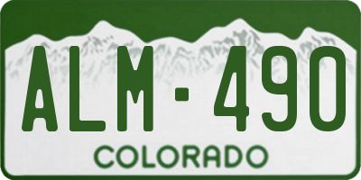 CO license plate ALM490