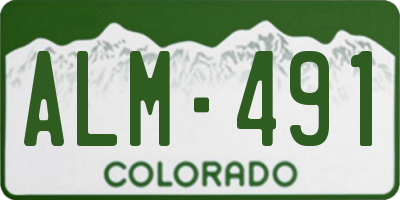 CO license plate ALM491