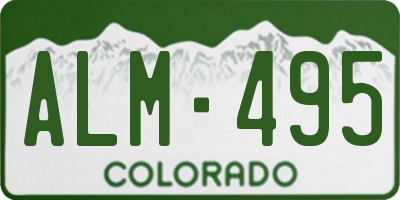 CO license plate ALM495