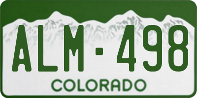 CO license plate ALM498