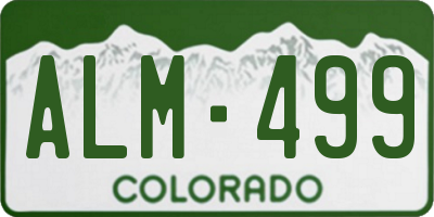 CO license plate ALM499