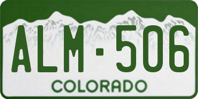 CO license plate ALM506