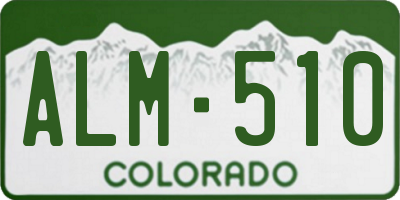 CO license plate ALM510