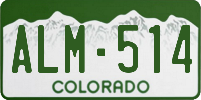 CO license plate ALM514