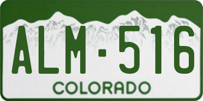 CO license plate ALM516