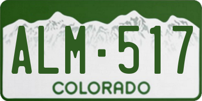 CO license plate ALM517