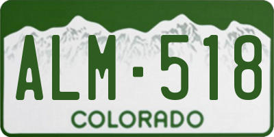 CO license plate ALM518
