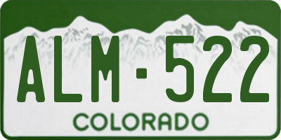 CO license plate ALM522