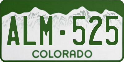 CO license plate ALM525