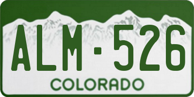 CO license plate ALM526