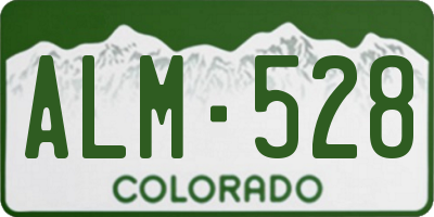 CO license plate ALM528