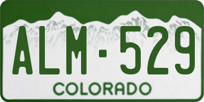 CO license plate ALM529