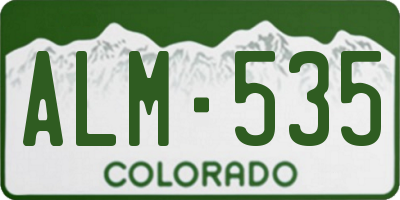 CO license plate ALM535