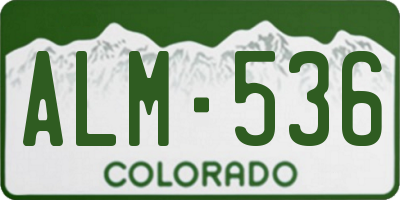 CO license plate ALM536