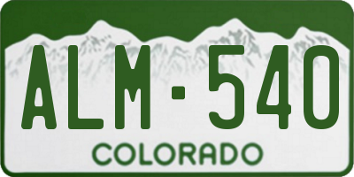 CO license plate ALM540