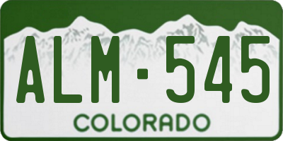 CO license plate ALM545