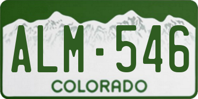 CO license plate ALM546