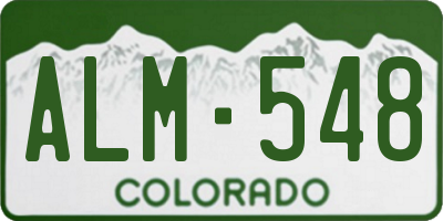 CO license plate ALM548