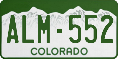 CO license plate ALM552